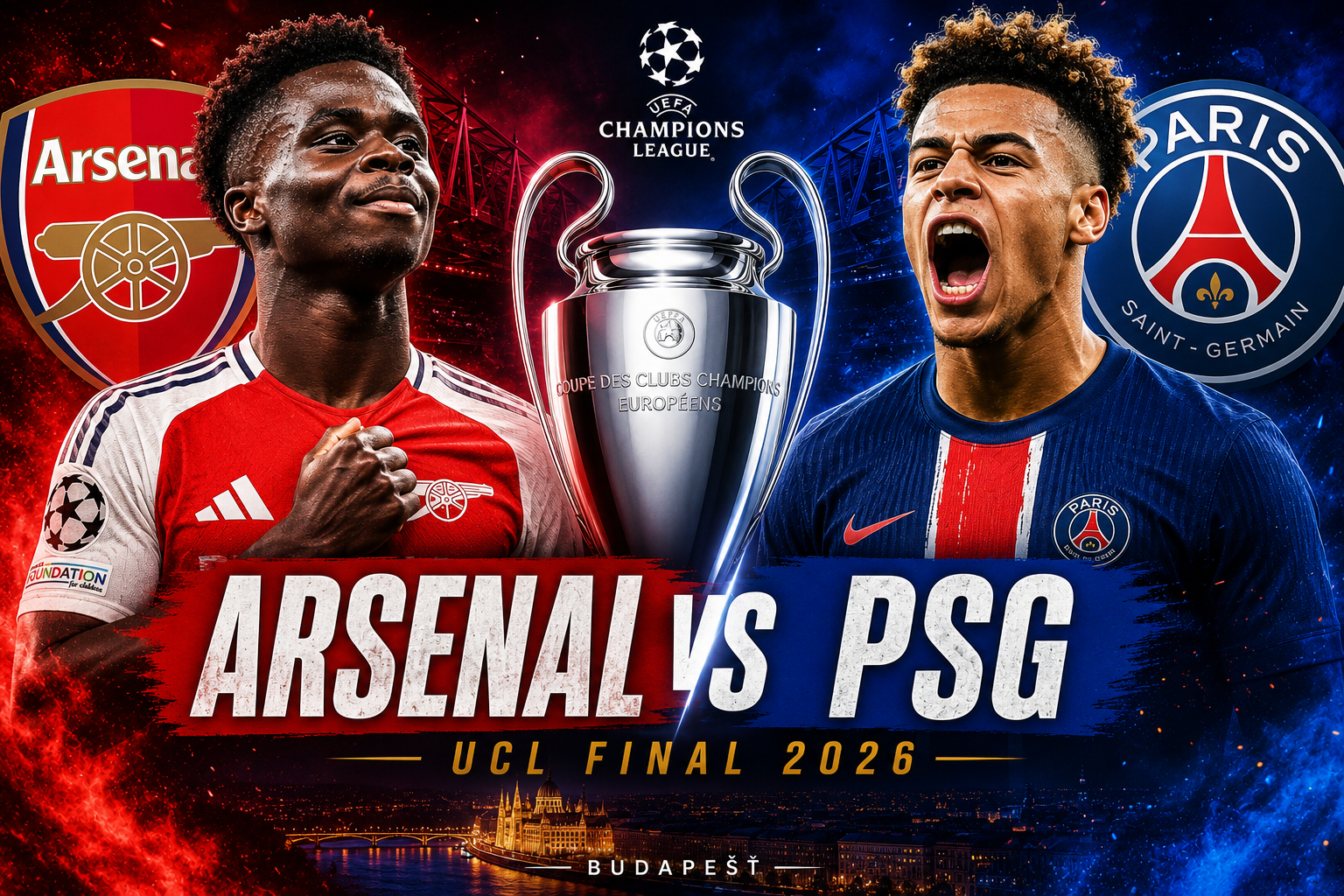 Finále Ligy mistrů 2026: Arsenal a PSG zabojují o evropský trůn